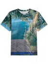 Agnès B. Photograph-print Cotton T-shirt In 蓝色