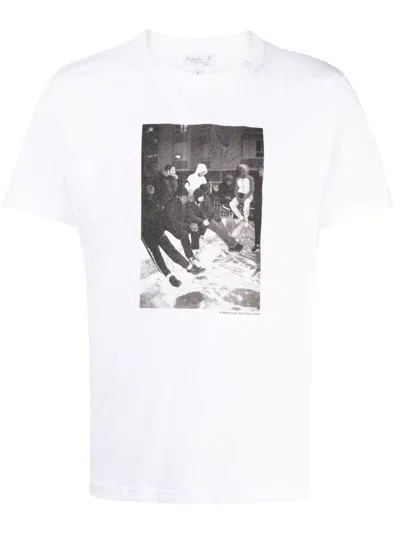 Agnès B. Photograph-print Cotton T-shirt In White