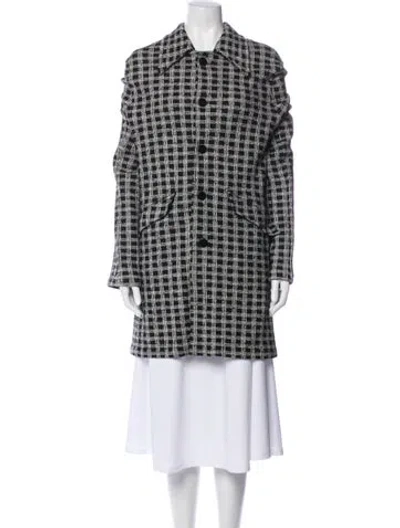 Pre-owned Agnès B. Plaid Print Coat In Multi