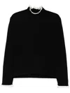 Agnès B. Pleat Detailing Knit Top In Black