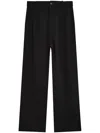 Agnès B. Pleat-detailing Tailored Trousers In Black