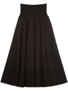 Agnès B. Pleated Midi Skirt In Black