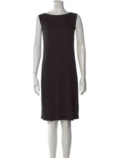 Pre-owned Agnès B. Polka Dot Print Mini Dress In Black