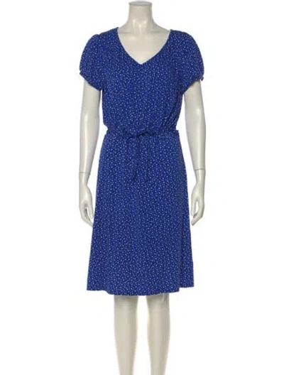 Pre-owned Agnès B. Printed Knee-length Dress In Blue