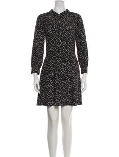 Pre-owned Agnès B. Printed Mini Dress In Black