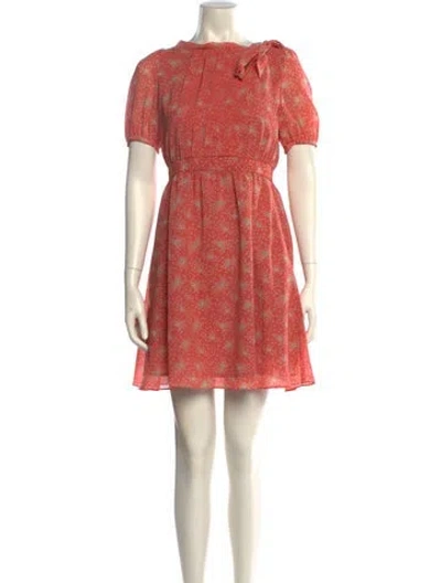 Pre-owned Agnès B. Printed Mini Dress In Multi