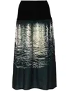Agnès B. Printed Skirt In Black