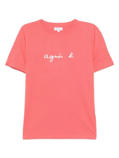 Agnès B. Printed T-shirt In Pink
