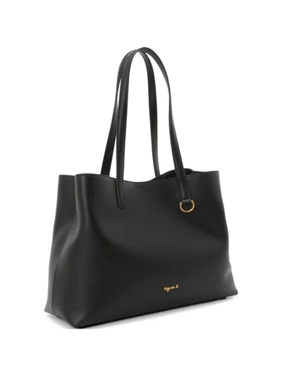 Agnès B. Ring Detail Tote Bag In Black