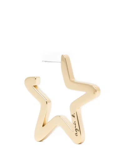 Agnès B. Rock Star Earrings In Gold