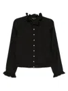 Agnès B. Ruffle-trim Blouse In Black