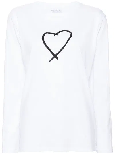 Agnès B. Sarajevo Heart T-shirt In White