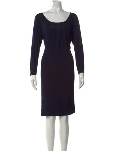 Pre-owned Agnès B. Scoop Neck Mini Dress In Black