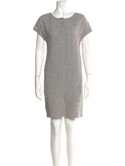 Pre-owned Agnès B. Scoop Neck Mini Dress In Neutral