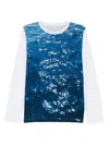 Agnès B. Sea-print T-shirt In Blue