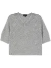 Agnès B. Short-sleeved Knitted Top In Grey