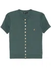 Agnès B. Short-sleeved Snap Top In Green