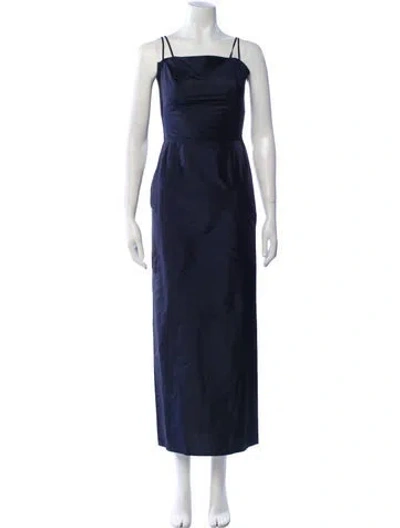 Pre-owned Agnès B. Silk Long Dress In Black