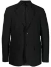 Agnès B. Single-breasted Wool Blazer In Black