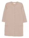 Agnès B. Snap-button Cotton Dress In Neutral