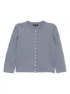 Agnès B. Snap Cotton Cardigan In Blue