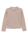 Agnès B. Snap Cotton Hoodie In Brown