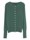 Agnès B. Snapy Cardigan In Green