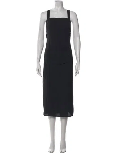 Pre-owned Agnès B. Square Neckline Knee-length Dress In Green