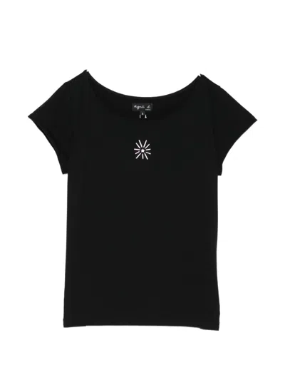 Agnès B. Star-print T-shirt In Black