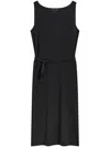 Agnès B. Storm Boat-neck Dress In Black