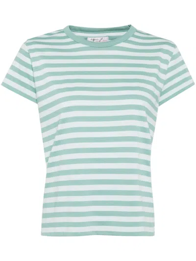 Agnès B. Stripe T-shirt In Green
