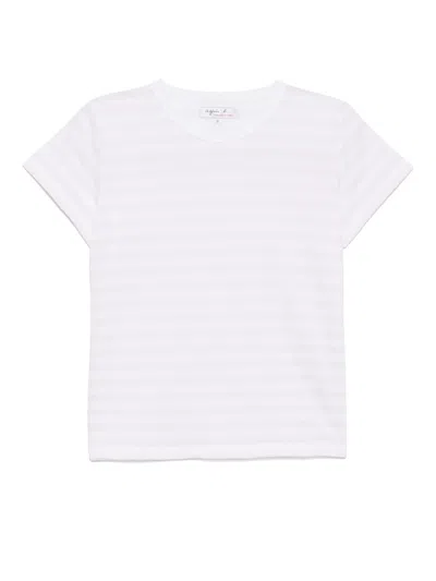 Agnès B. Stripe T-shirt In Pink