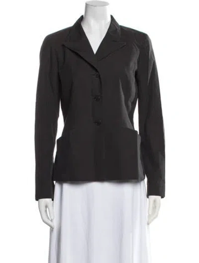 Pre-owned Agnès B. Striped Blazer In Grey