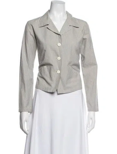 Pre-owned Agnès B. Striped Blazer In Multi