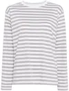 Agnès B. Striped Cool T-shirt In White