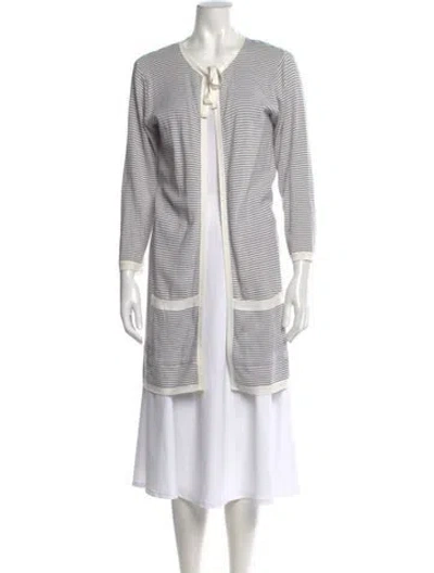 Pre-owned Agnès B. Striped Crew Neck Sweater In Multi