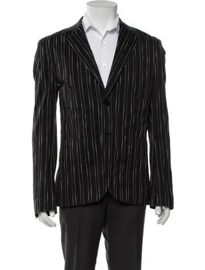 Pre-owned Agnès B. Striped Jacket In Black