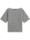 Agnès B. Striped Knitted Top In Black
