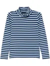 Agnès B. Striped Long-sleeves T-shirt In Blue