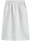 Agnès B. Striped Midi Skirt In White