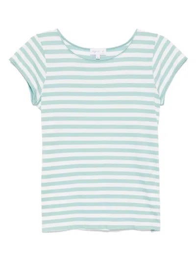 Agnès B. Striped T-shirt In Blue