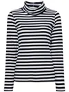 Agnès B. Striped Transformable T-shirt In Black