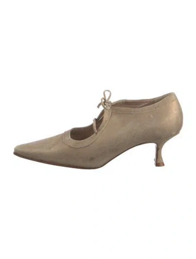 Pre-owned Agnès B. Suede Pumps In Neutral