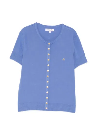 Agnès B. Swing Cardigan In Blue