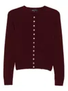 Agnès B. Swing-snap Cardigan In Red