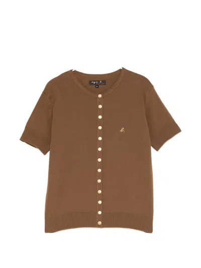 Agnès B. Swing T-shirt In Brown