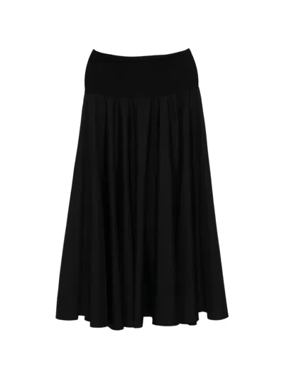 Agnès B. Tall Waistband Skirt In Black