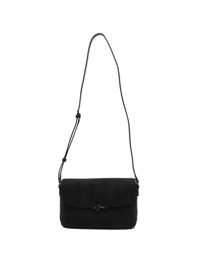 Agnès B. The B. Cotton Shoulder Bag In Black