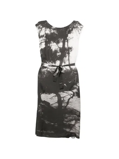 Agnès B. Tree-print Midi Dress In Black