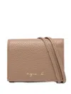 Agnès B. Tri-fold Leather Wallet In Brown